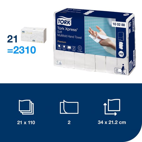Handduk TORK Pre H2 Xpress 2310/fp
