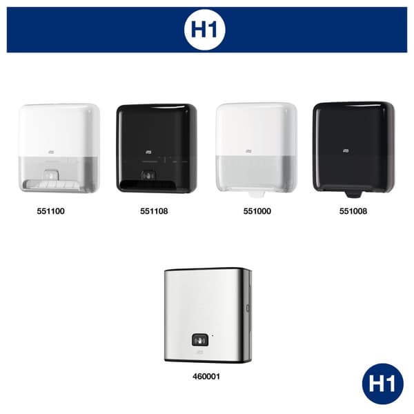Handduk TORK Uni H1 1-lag vit 280m 6st