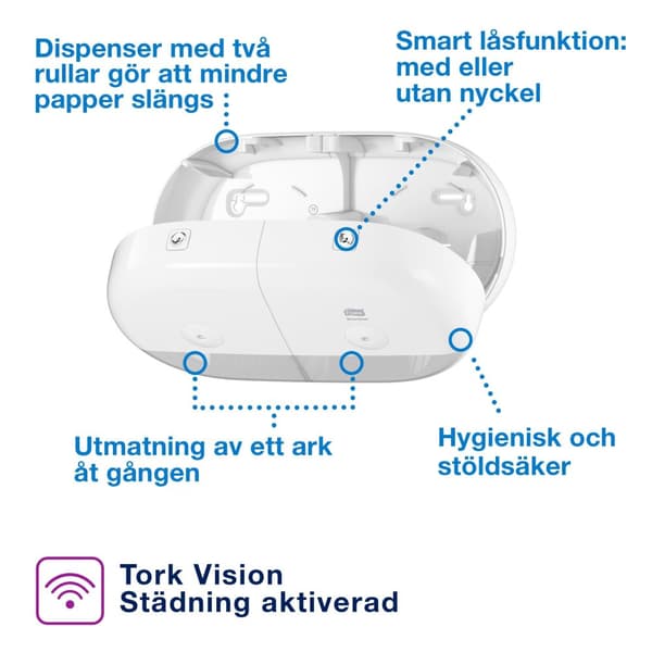 Dispenser TORK T9 SMARTONE Twin vit
