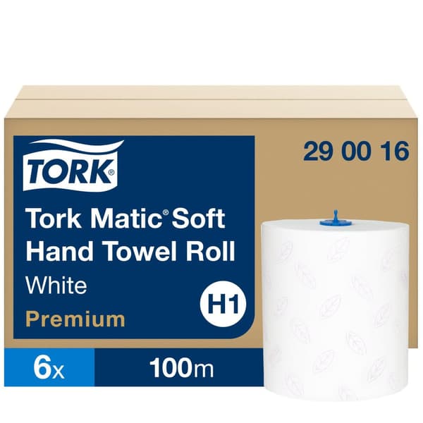Handduk TORK Pre H1 2-lag vit 6/fp