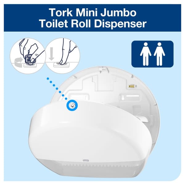 Dispenser TORK T2 Jumbo Mini vit
