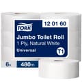 Miniatyrbild 1 av 7: Toalettpapper TORK Uni T1 1-lag 480m 6st