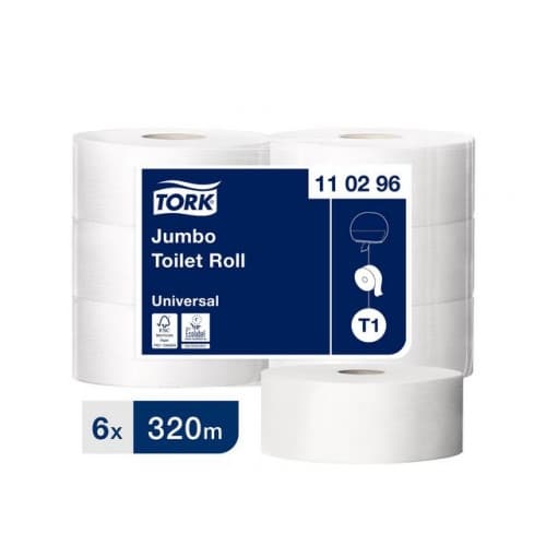 Toalettpapper TORK Uni T1 2-lag 6/fp