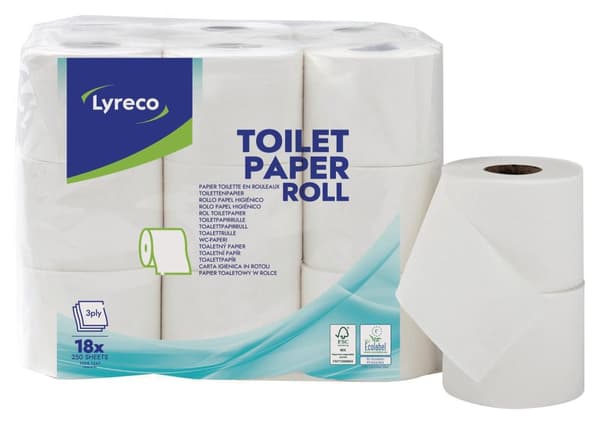 Toalettpapper LYRECO 30m 18/fp