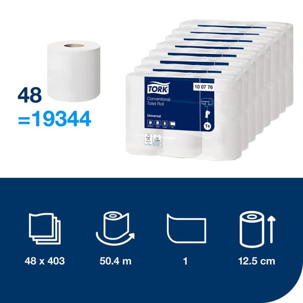 Toalettpapper TORK Uni T4 1-lag 6/fp 8st