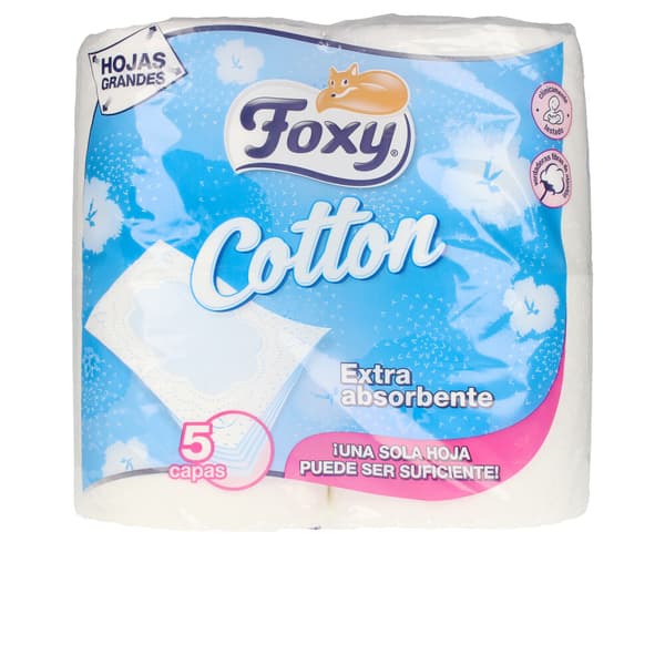 FOXY COTTON toilet tissue 5 ply 4 rolls