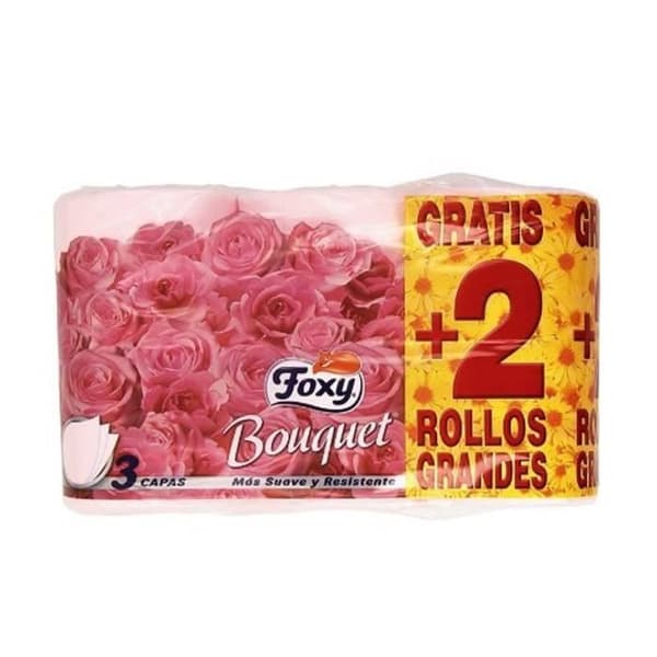 FOXY - Foxy Bouquet Color Toalettpapper 3 Ply 4 + 2 Rolls