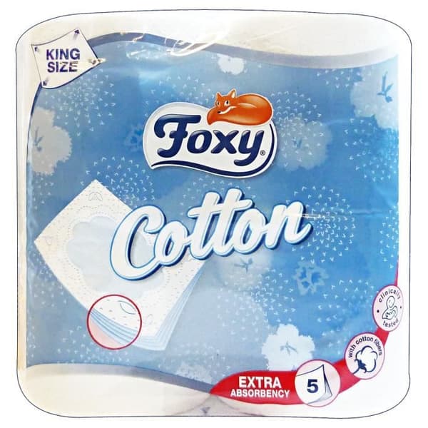 FOXY x 4 igienica 5 veli bomull - carta igienica