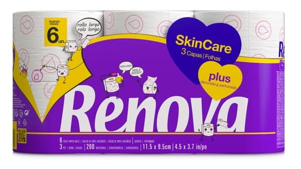 Renova Skin Care Plus 6R Toalettpapper