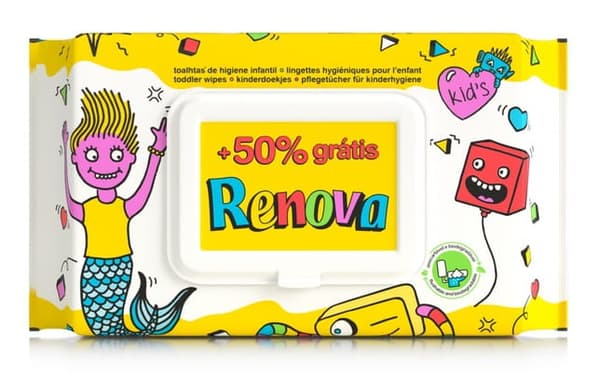 Renova vådt toiletpapir til børn 60 stk.
