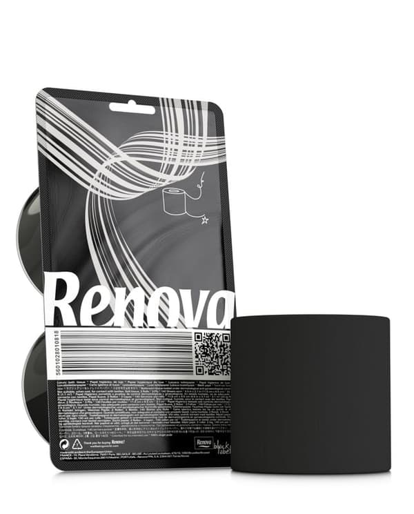 Renova Crystal 2R Sort toiletpapir