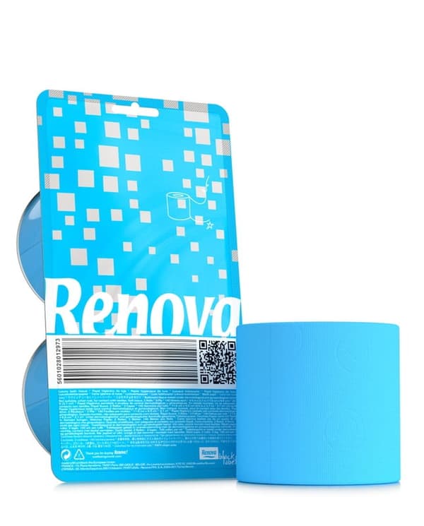 Renova Crystal 2R blåt toiletpapir