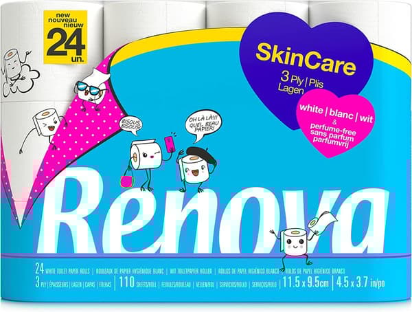 Renova Skin Care valkoinen 24R wc-paperi
