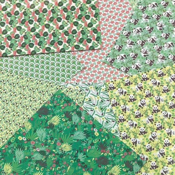 Parti med 100 papper 15 x 15 cm origami japanska mönster