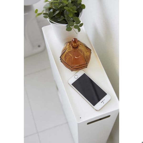 Förvaringstorn för toalettpapper - L23 cm - 23 cm X 12,5 cm X 48 cm - CaliCosy White