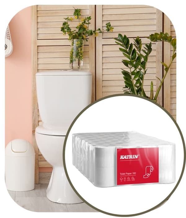 KATRIN toiletpapir 2w hvid pakke med 56 stk. 11296