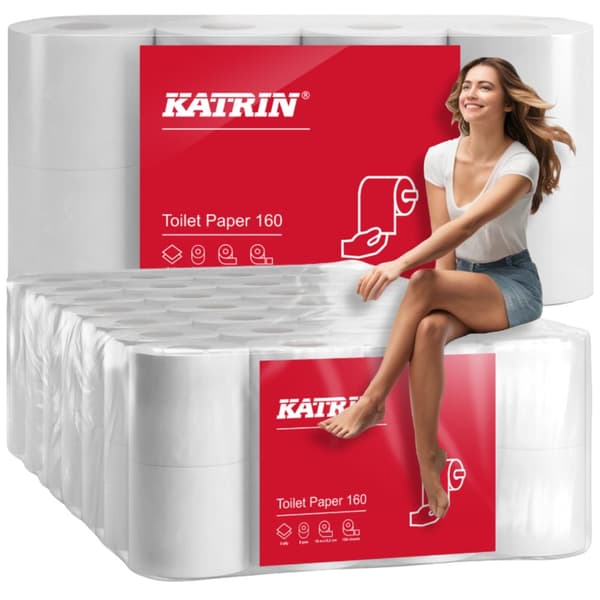 KATRIN toiletpapir 2w hvid pakke med 56 stk. 11296