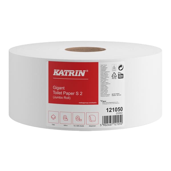 KATRIN toiletpapir 2w hvid pakke med 12 stk.