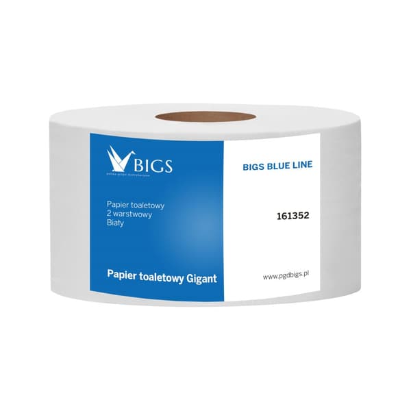 BIGS BLUE toiletpapir, 65% hvidhed, 12 stk.