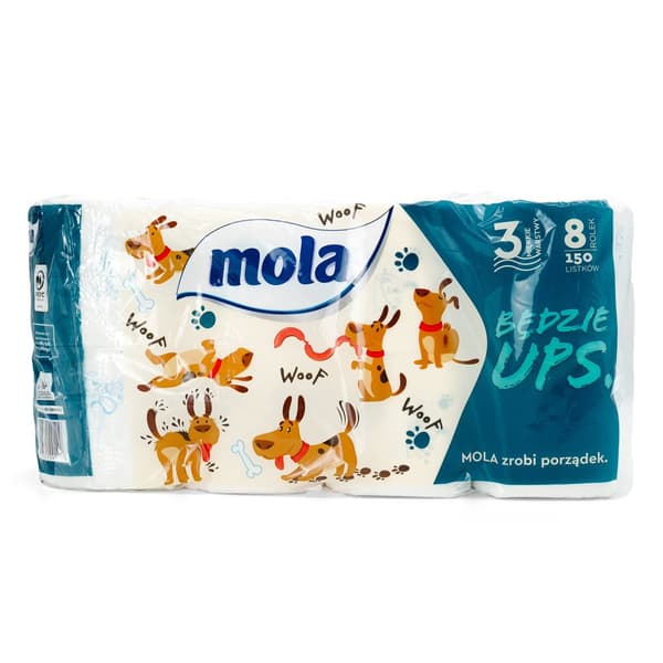 Mola Will UPS toiletpapir, 3w cellulose 8 stk.