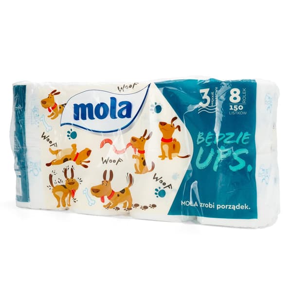 Mola Will UPS toiletpapir, 3w cellulose 8 stk.