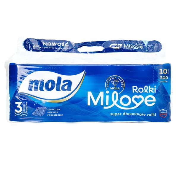 Mola Milove toalettpapper 3-lagers, 10 st.