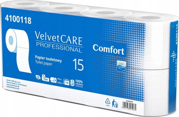 Fløjlspleje - Toiletpapir 15 Comfort a'8