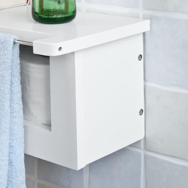 SoBuy Kylpyhuone seinähylly Wc-harja ja pidike FRG175-W