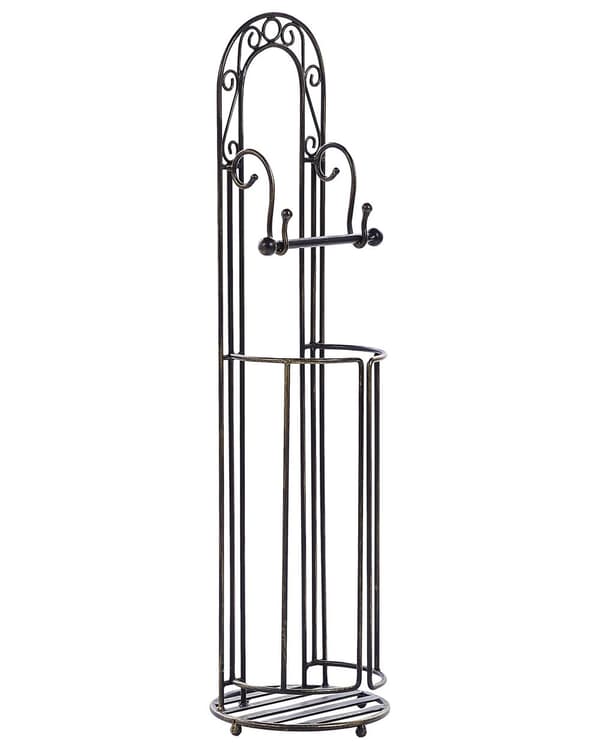 Toiletpapirholder Sort Metal Badeværelsestilbehør Vintage Retro Design