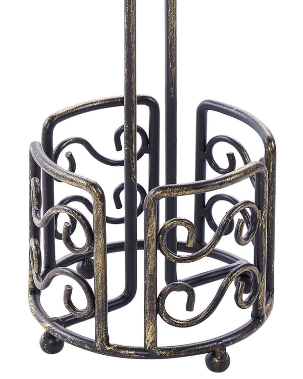 Toiletpapirholder Sort Distressed Metal 41 cm Badeværelsestilbehør Vintage Retro Design