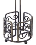 Miniatyrbillede 5 af 5: Toiletpapirholder Sort Distressed Metal 41 cm Badeværelsestilbehør Vintage Retro Design