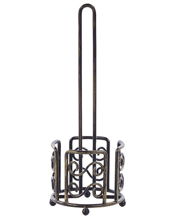 Toiletpapirholder Sort Distressed Metal 41 cm Badeværelsestilbehør Vintage Retro Design