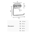 Miniatyrbilde 4 av 4: Beslagsboden 1127 Toalettrullholder selvklebende