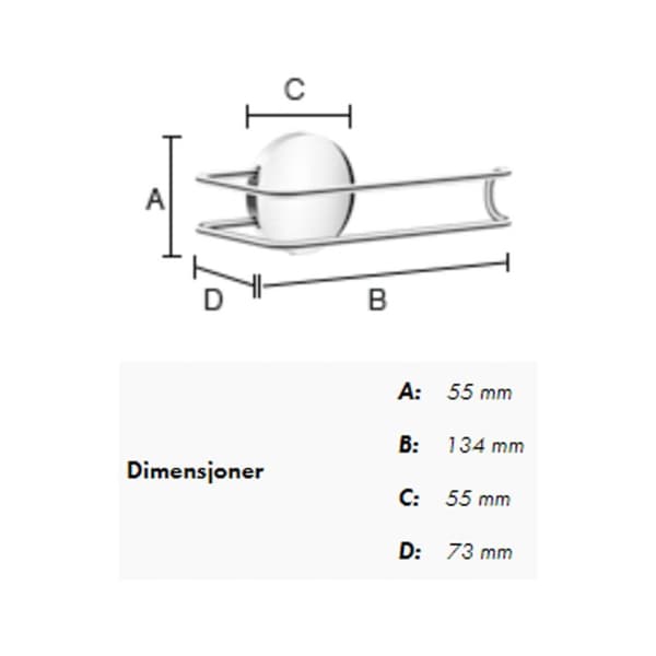 Beslagsboden Puck 3411 Toalettrullholder selvklebende