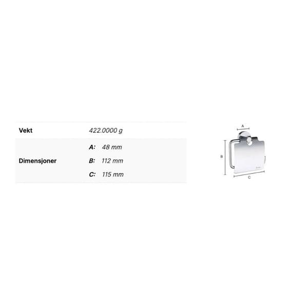 Smedbo Home 3414 Toalettrullholder - kan limes