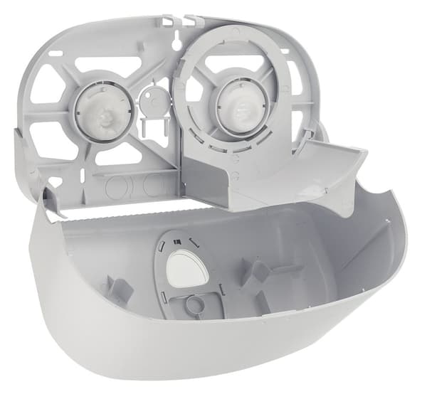 Toiletrulleholder, papirholder, toiletpapir dispenser - PQ20SDuo, til 2 systemruller, plast