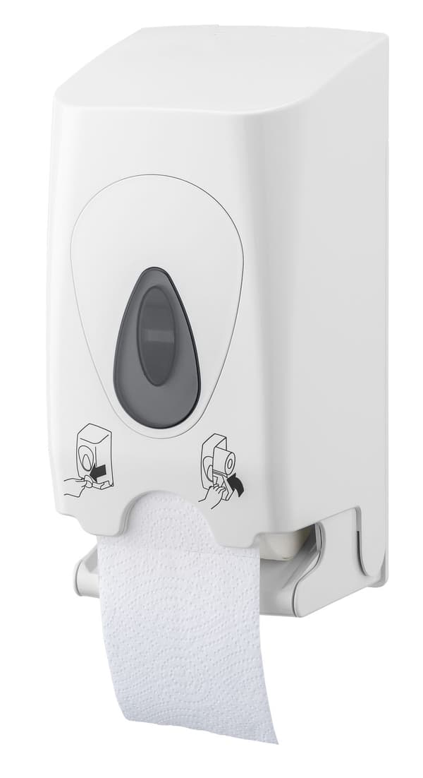 Toiletrulleholder, papirholder, toiletpapir dispenser - PQDuo, til 2 ruller, plast