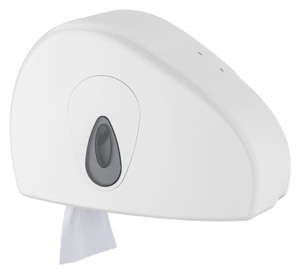 Toiletrulleholder, papirholder, toiletpapir dispenser - PQMiniSRJ, mini-dispenser til store ruller, funktion for resterende ruller, plast