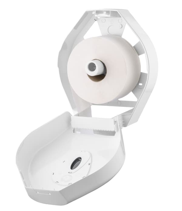 Toiletrulleholder, papirholder, toiletpapir dispenser - PQMaxiJ, stor rulle dispenser maxi, plast