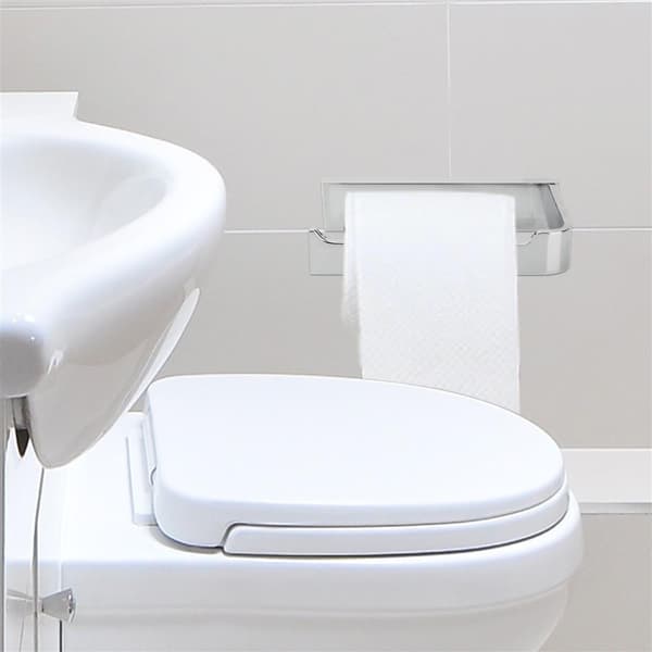 Toalettpapirholder uten hylle i SILVER papirholder i rustfritt stål uten hylle for boring WC-håndkleholder Toalettrullholder