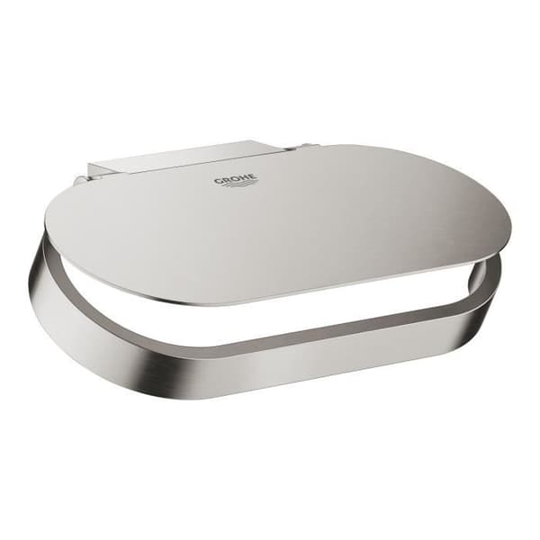 Grohe Selection Väggmonterad toalettpappersautomat i metall med lock, Supersteel (41069DC0)