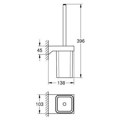 Grohe - Selection Cube toalettborsthållare (40857000)