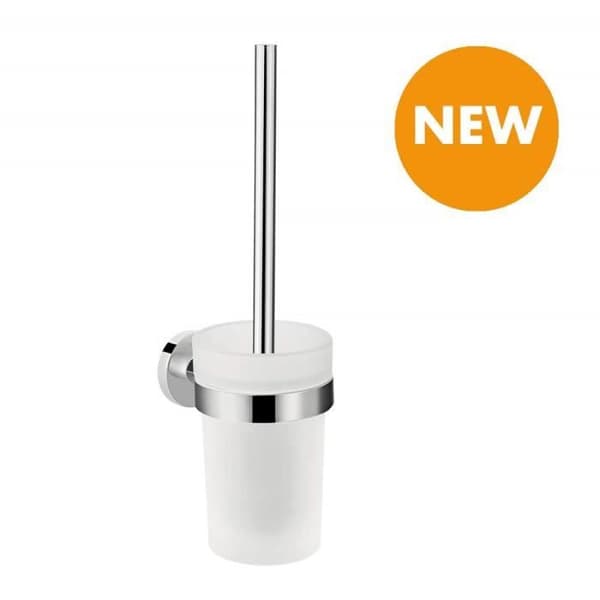 Toalettborsthållare - Hansgrohe - Logis - Silverkrom - Modern design - Enkel montering