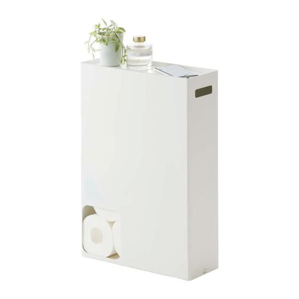 YAMAZAKI - Förvaring för toalettpapper L33 cm - PLATT - Vit