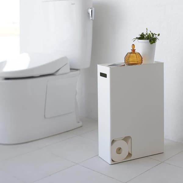 YAMAZAKI - Förvaring för toalettpapper L33 cm - PLATT - Vit