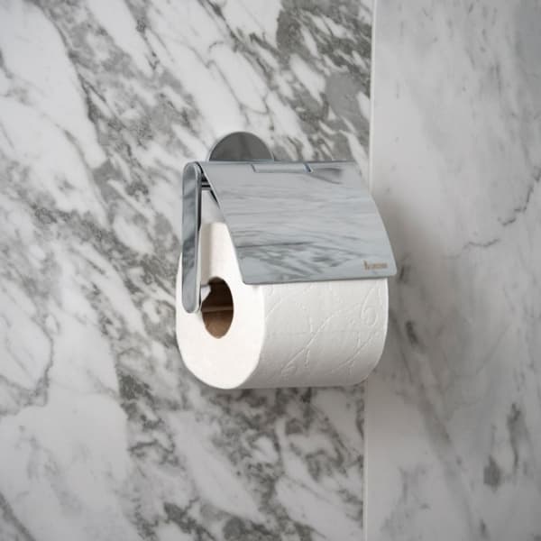 Smedbo Dot 3414 Toalettrullholder Selvklebende, med lokk