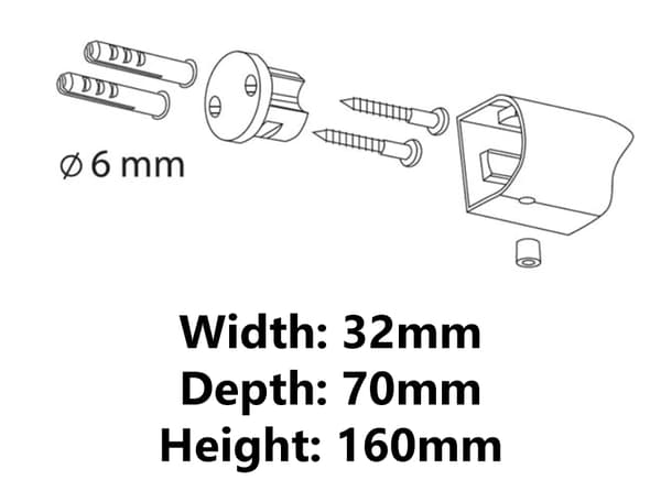 Futura reservepapirholder, sort