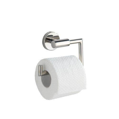 WENKO Vägghängd toalettpappershållare, Bosio Shine toalettpappershållare, rostfritt stål, 15x10,5x6,5 cm, blank
