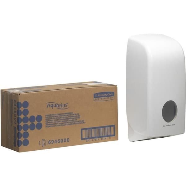 Toalettpapper-distributör - Aquarius™ - 169 x 123 x 338 mm - Vit - Badrumsaccessoarer
