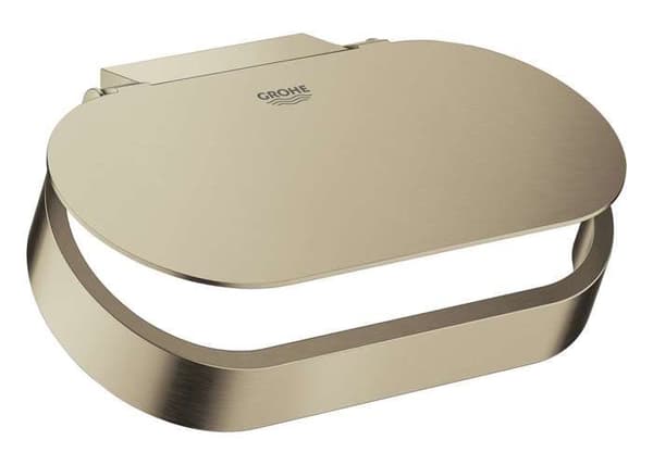 Grohe Selection väggmonterad metalltoalettpappershållare med lock, borstad nickel (41069EN0)